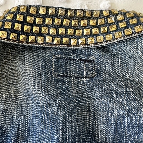Current Elliott Studded Western Denim Vest - Picture 6 of 7